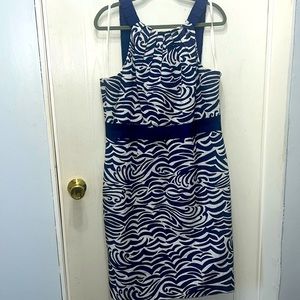 ANTONIO MELANI Dress BLUE & White size 14 NWOT this is a beautiful 😍 dress NICE